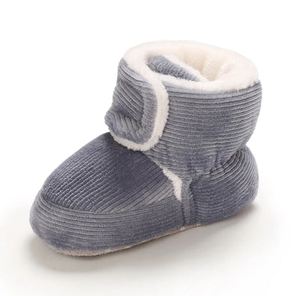 Winter Baby Cotton Shoes Thick Plush Snow Boots Soft Casual Walking Shoes for 0-18 Month Old Comfortable Toddler Footwear