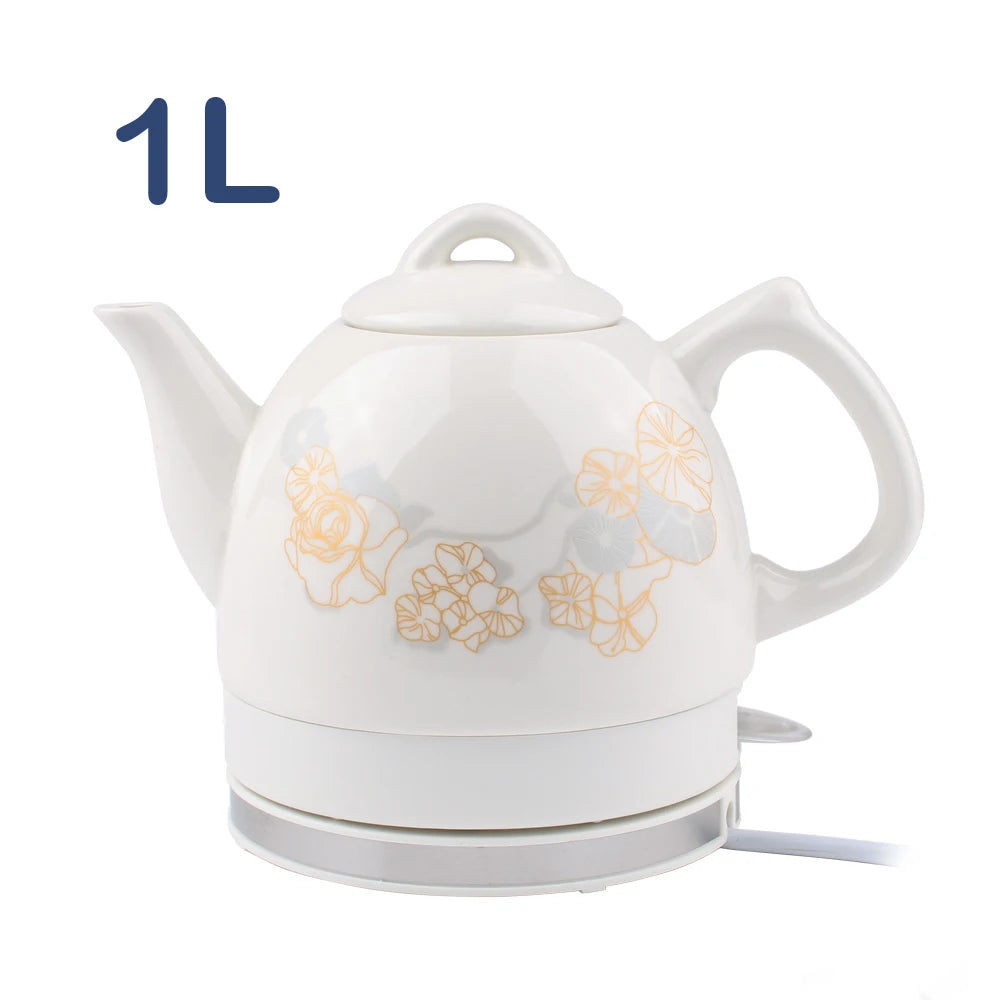 1L Electric Kettle Ceramic Tea Boiler Automatic Power off Detachable base Anti-dry protection kicthen tools Household health pot