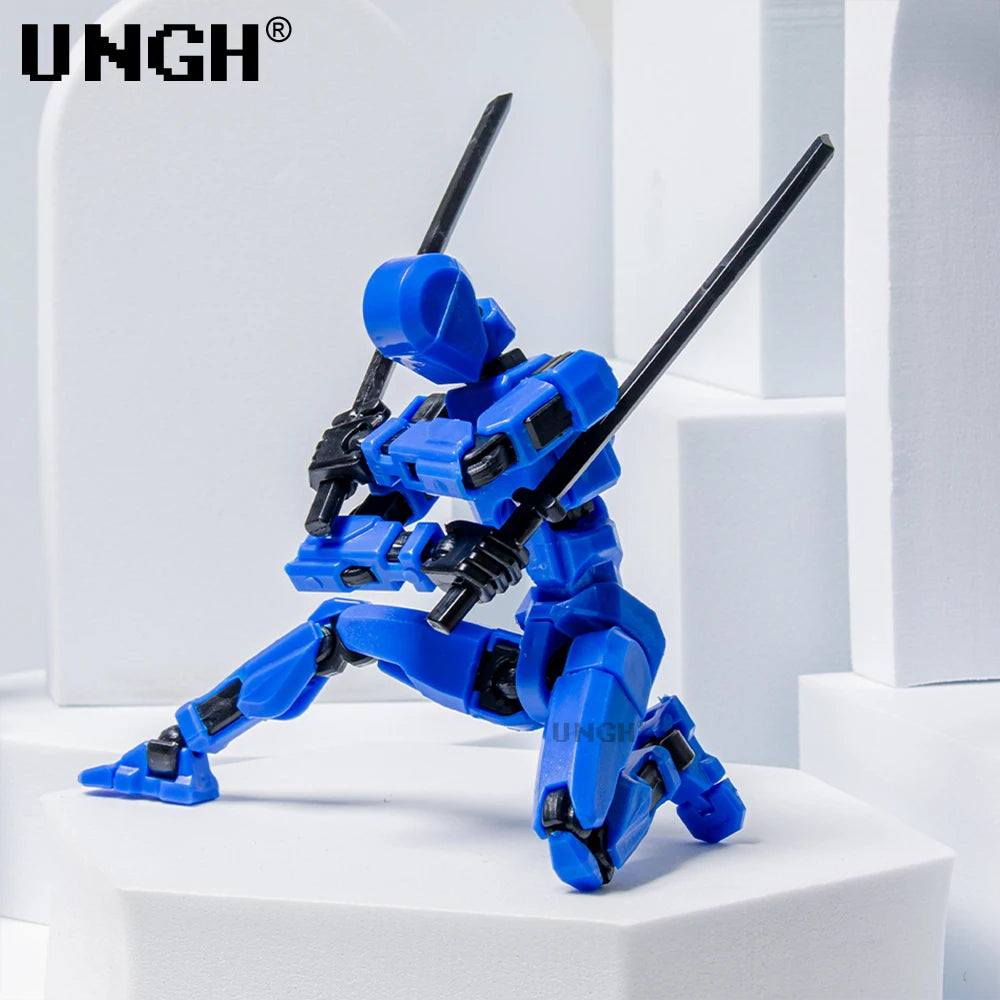 UNGH Multi-Jointed Action Figure Dragon 3D Printed Assembly Movable 13 Body Movable Robot Toys Gifts For Children