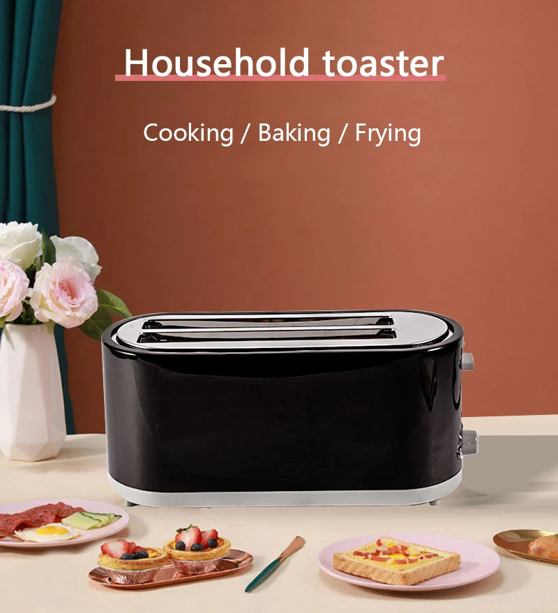 DMWD 4 Pcs Household Toaster Bread Oven 7 Gears Automatic Sandwich Maker Breakfast Machine Double-side Heating Baking Tool 220V