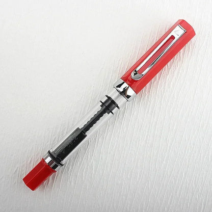 High Quality 3059 Piston Fountain Pen Resin Transparent Ink Pen EF/F Nib 0.38/0.5mm Fountain Pen Business Gif