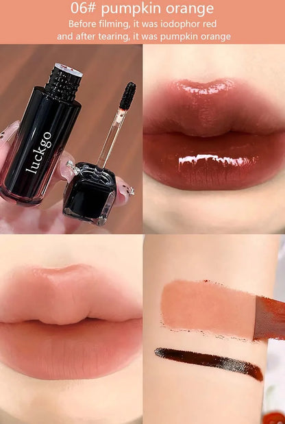 Chocolate Brown Peel Off Lip Stain Waterproof Makeup Matte Khaki Orange Liquid Lipstick Nude Black Tattoo Lips Tint Cosmetic