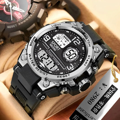 MAYZHISU Sports Electronic Watch for Man Student Teens Outdoor Waterproof Men's Sports Watches LED Digital Clock