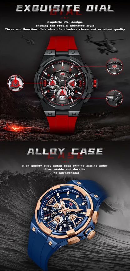 MINI FOCUS Multifunction Quartz Watches for Men Top Brand Luxury Silicone Sport WristWatch Man Clock Fashion Chronograph Watch