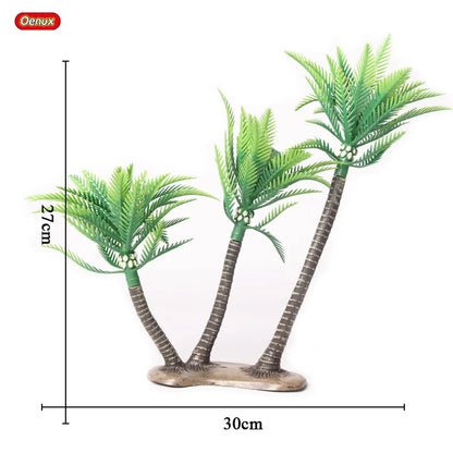 Oenux Simulation Home Decoration Stone Tree Stump Baobab Cacti Farm House Car Fence Accessory Animals Model Education Kids Toys