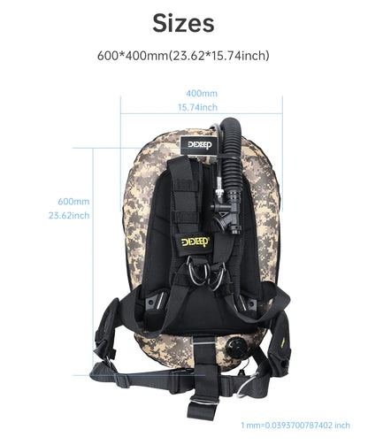 DIDEEP Buoyancy Control Device Donut Design Scuba Diving BCD Equipment High-strength Nylon Professional Diving Safety Gear