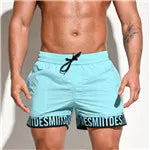 DESMIIT Waterproof Boardshorts Mens Beach Board Swim Shorts Men Swimming Trunks Transparent Surfing Short Bath Suit Sport Wear