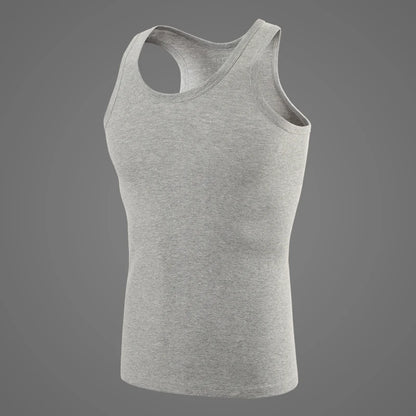 1/3 Piece Men's Four Season Solid Color Plus Size Vest Comfortable Pure Cotton Youth Sports And Fitness Top Middle-aged Base T