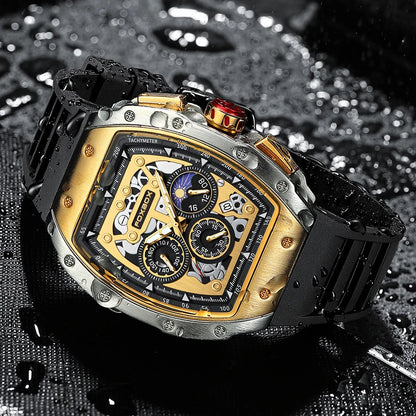 Relogio Masculino FOXBOX Men Watch LIGE Top Brand Luxury Military Square Watch Men Military Waterproof Quartz Watches For Men