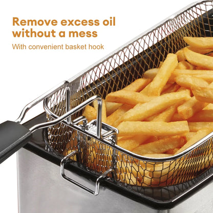 Electric Deep Fryer Large Capacity Oil Oven Countertop Commercial Fryer for Street Vendors Fried Chicken Fries Pot EU/UK