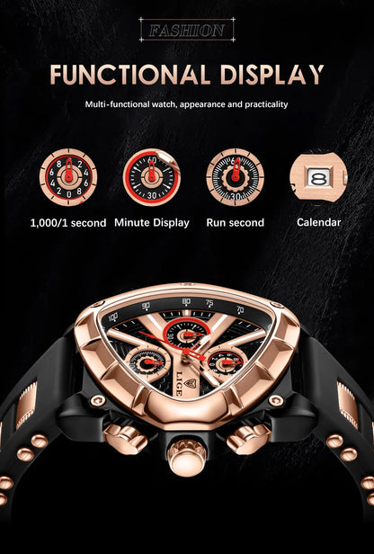 LIGE Original Luxury Men Watch Waterproof Sport Mens Quartz Wrist Watches Business Big Dial Wristwatches Relogio Masculino+BOX