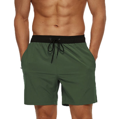 Datifer Brand 2026 Summer Mens Shorts Solid Polyester Gym Traje De Baño Hombre Breathable Mesh Liner Side Pockets Sport Swimwear