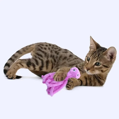 Pet Plush Toy Cat Catnip Octopus Shape Toy Bite Resistant Interactive Pet Cat Plaything Dog Teeth Cleaning Chew Toy Pet Supplies