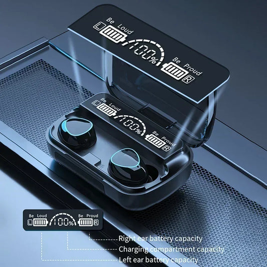 TWS Bluetooth Headphones 2500mAh Charging Box Wireless Earphones With Microphone 9D Stereo Sports Waterproof Earbuds Headset