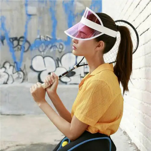 Summer Casual Unisex PVC Outdoor Hat Transparent Visor Party Casual Hat Clear Plastic Adult Sunscreen Cap