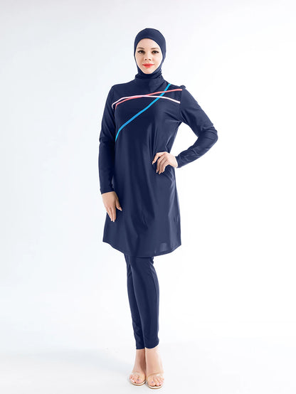 Muslim Modest Swimwear Hijab Swimsuit Women Long Sleeve Swimming Suit Islamic Cover Ups Burkini Hijabs For Woman Swim Bathing