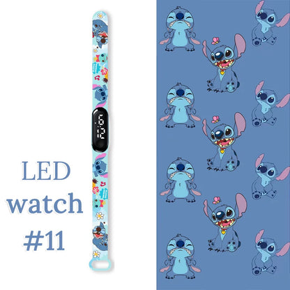 Fashion Stitch Children Watches Girls Waterproof Sport Wristband Women Bracelet  Kids LED Watch Touch Digital Clock
