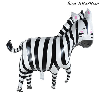 1Pc Cartoon Animals Lion Monkey Elephant Leopard Foil Balloon Jungle Safari Birthday Party Air Globos Decorations Kids Gift Toys