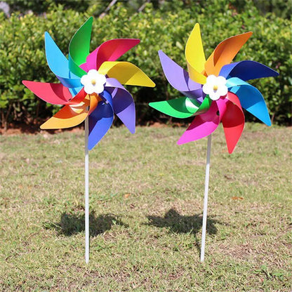 1 Pcs Colorful Pinwheel Windmill Wind Spinner Garden Yard Art Decoration Outdoor Toys Garden Yard Party Outdoor Windmill Wind