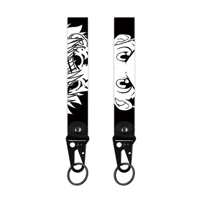 Anime Dragon Keychain For Car Motorcycle Cool Short Lanyard Wrist Strap Key Holder Cosplay Accessories Toys Gifts