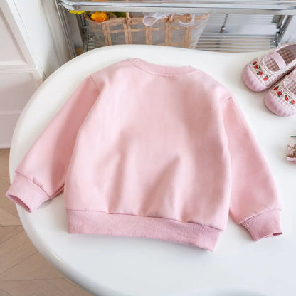 Children's Sweatshirt Spring and Autumn Three-dimensional Rabbit Girl Kids Versatile Cute Cartoon Top Pullover Baby Clothing