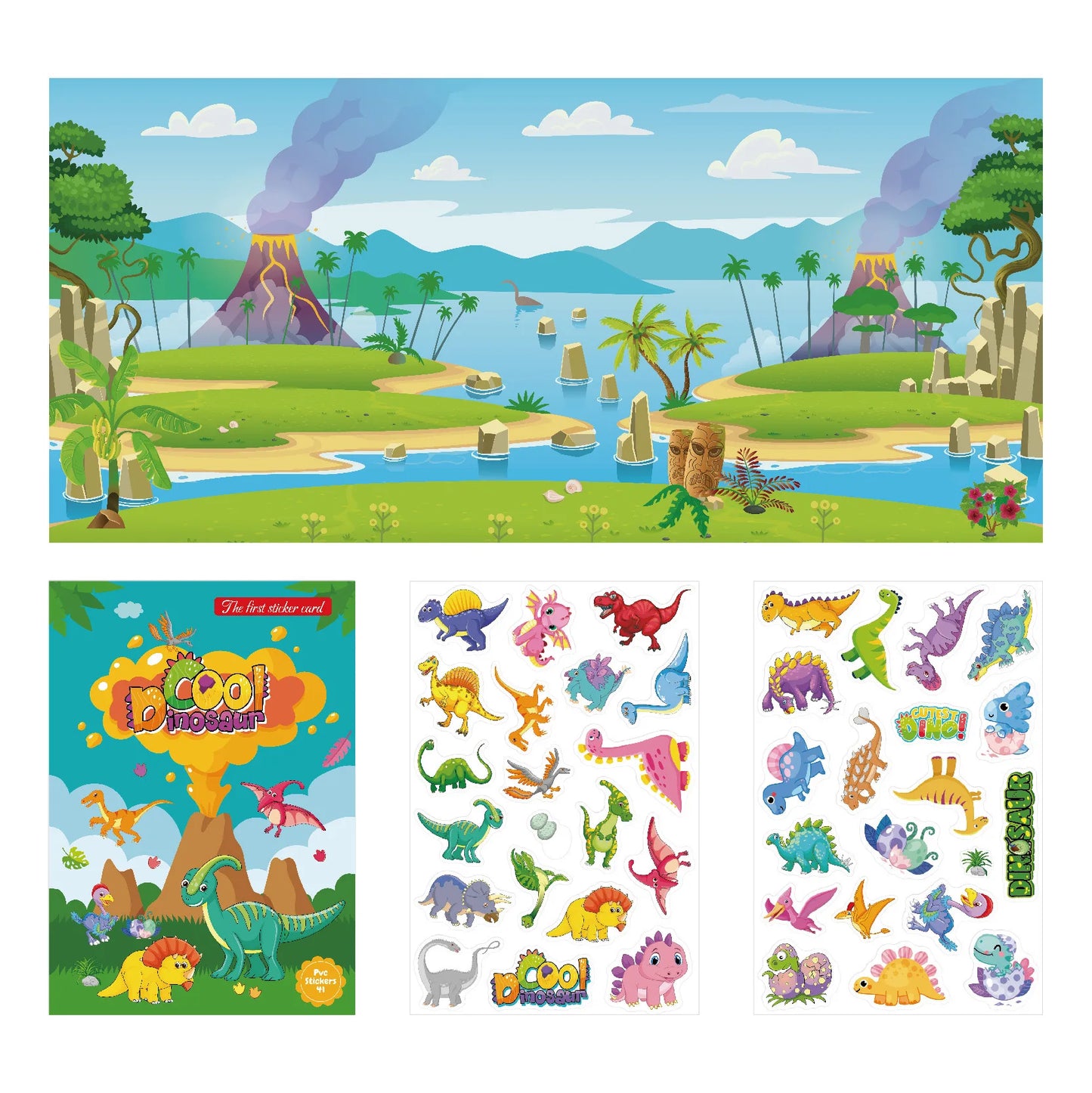 New Kids Reusable Sticker Book Multiple Scenarios Cartoon DIY Puzzle Educational Learning Classic Toys for Child Age 2-6 Gifts