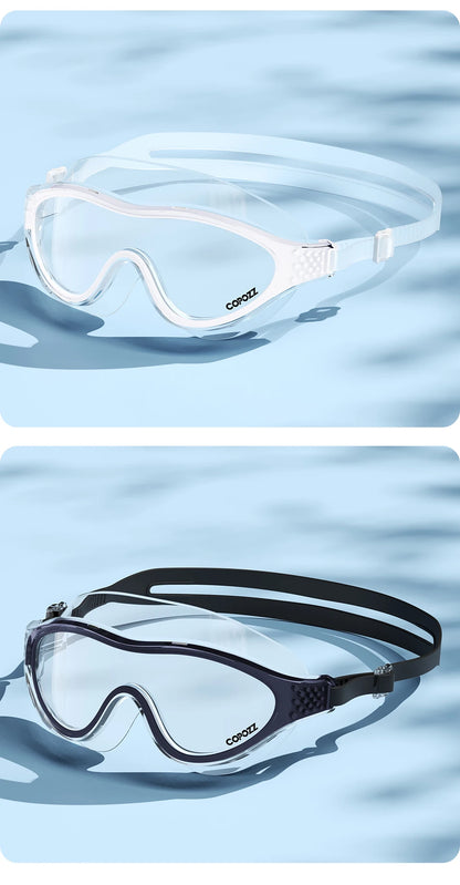 Professional Anti-Fog Men Women Swimming Goggles UV Protection Adjustable Swimming Glasses Large Frame Silicone Pool Eyewear