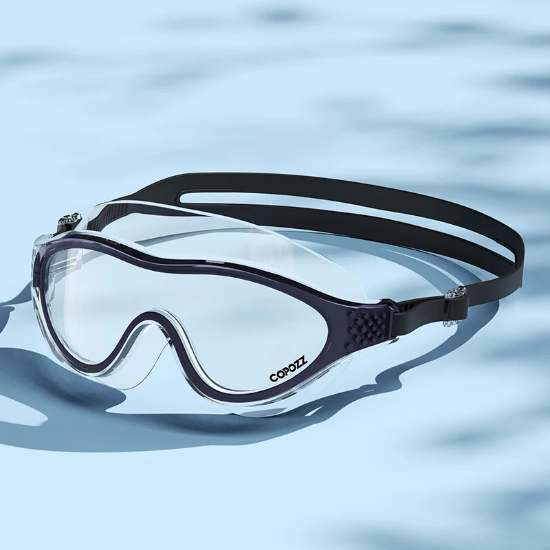 Professional Anti-Fog Men Women Swimming Goggles UV Protection Adjustable Swimming Glasses Large Frame Silicone Pool Eyewear