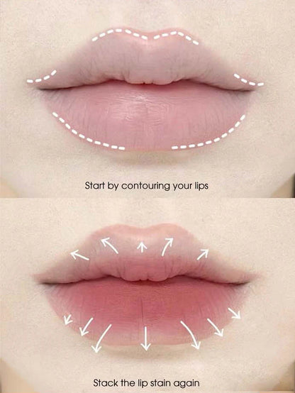 Light sweet and soft fog lipliner outlines the lip shape, lasting, not easy to fade, not take off makeup, nude pink lip liner