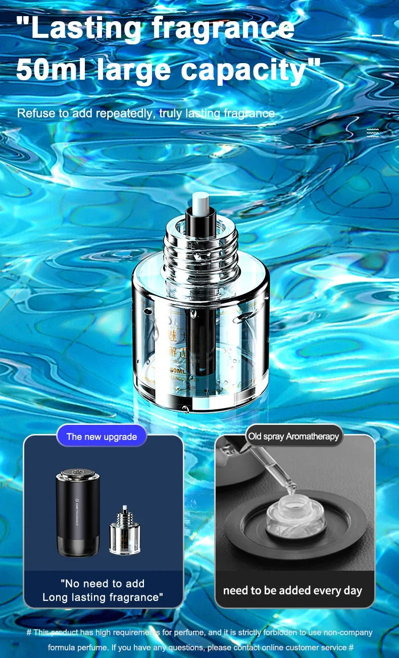 Essential Oil Diffuser Car Intelligent Spray Aromatherapy Aluminum Alloy Onboard Starting Fragrance Diffuser Car Air Fresheners