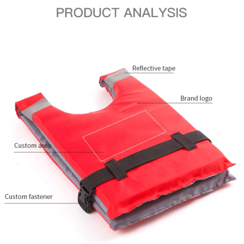 Jet Ski Life Vest for Men, Open-Sided, PFD Kayak Life Jacket, Survival Buoyancy Aids for Adults, 90 kg