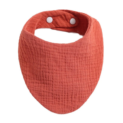 Baby Bibs Organic Cotton Muslin Scarf Burp with for Triangle Gauze Water Absorb Bandana for Boys Girls