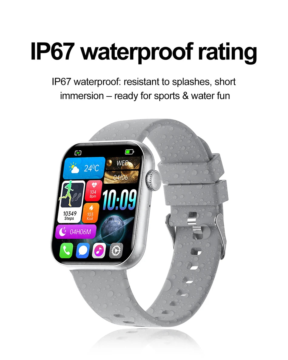 2025 New Smart Watch Full Touch Screen Bluetooth Call AI Voice Heart Rate Waterproof Watches Sports Bracelet Smartwatch Women