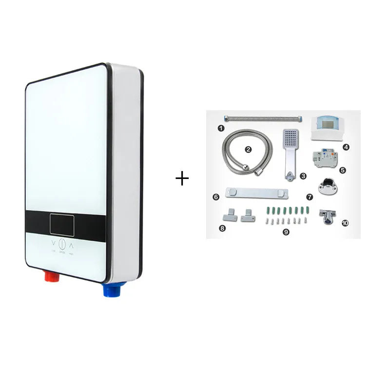 6500w Instant Tankless Water Heater 220v Thermostat Induction Heater Smart Touch Electric Heaters Shower Automatica High Quality