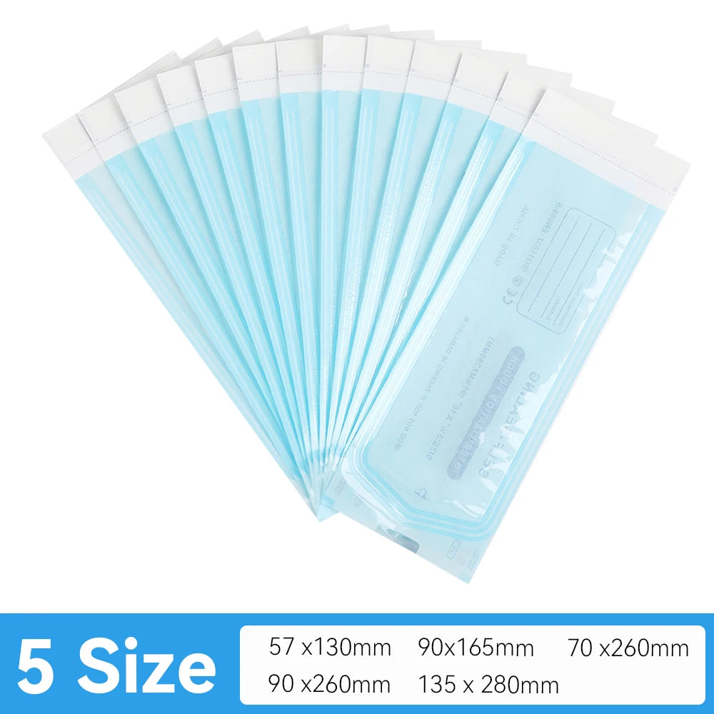 10/20PCS Disposable Self-sealing Sterilization Pouches Bag 5 Sizes Tattoo Accessories Supplies Self-adhesive Clean Bags