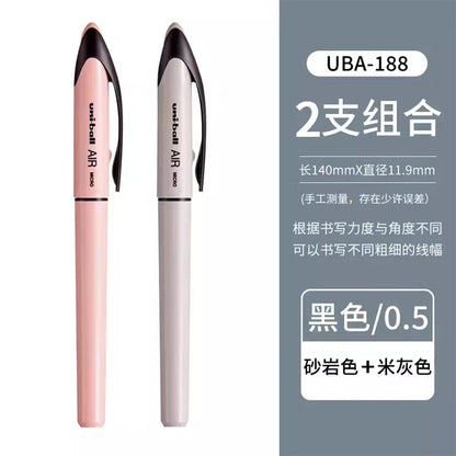 Uni Ball Air Micro Gel Rollerball Pen UBA-188 0.5/0.7MM Japanese Stationery Black Technology Straight Liquid Free Control Ink