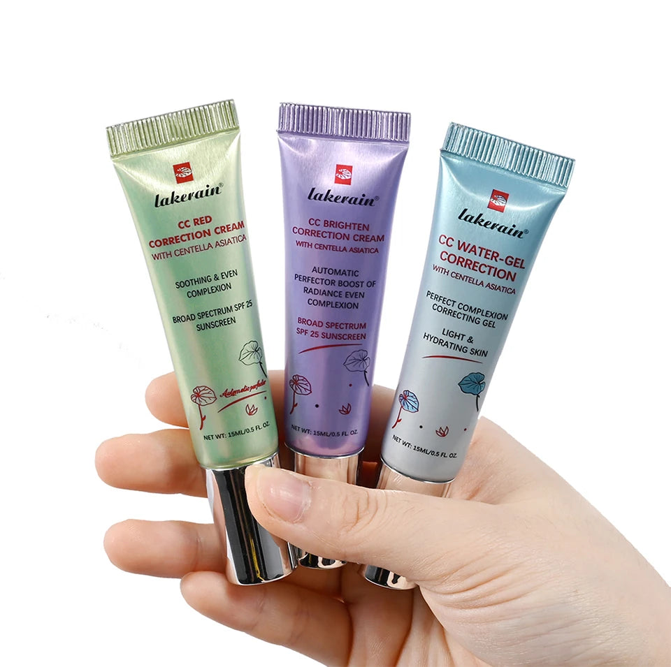 Correcting CC Cream Foundation Moisturizing Waterproof Even Skin Tone Base Makeup Lasting Conceal Pores CC Cream Primer Cosmetic