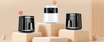7L Oil-Free Air Fryer, Led Touch Screen, 8 Functions, Removable Non-Stick Basket, Recipe Book Included, 1900