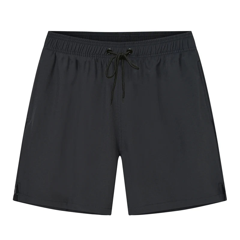 Datifer Brand 2026 Summer Mens Shorts Solid Polyester Gym Traje De Baño Hombre Breathable Mesh Liner Side Pockets Sport Swimwear