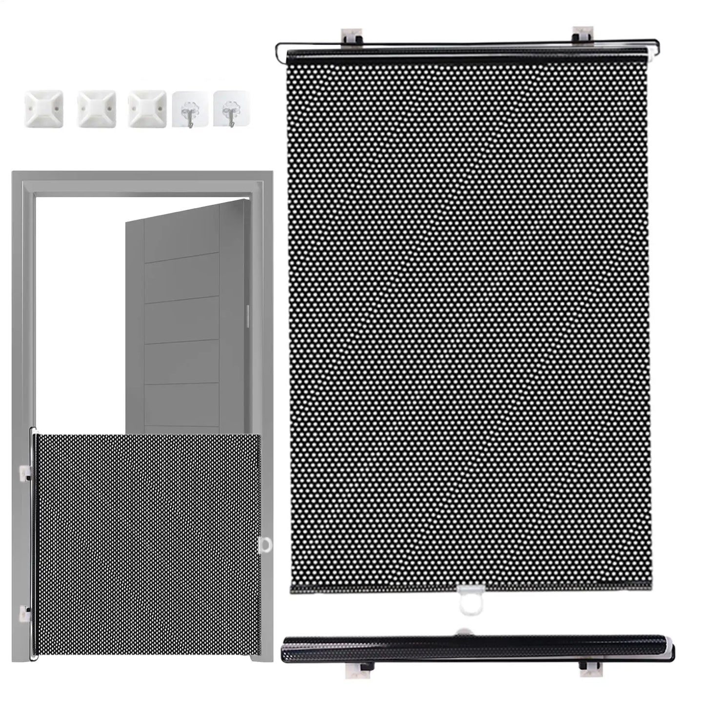 Retractable Baby Gate Pet Gate Extendable Baby Safety Gate Multifunctional Animal Fence Cat Barriers 40x125cm Pet Supplies
