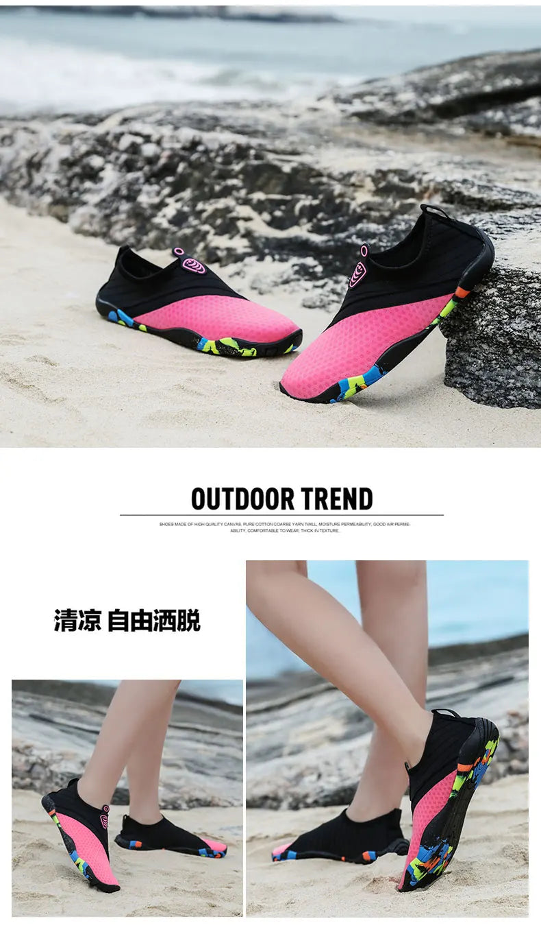 Men Women Aqua Shoes Sneakers Quick Dry Swimming Footwear Unisex Outdoor Breathable Upstream Beach Shoes 35-45#
