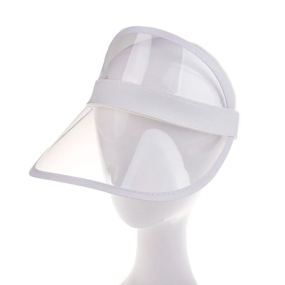Summer Casual Unisex PVC Outdoor Hat Transparent Visor Party Casual Hat Clear Plastic Adult Sunscreen Cap