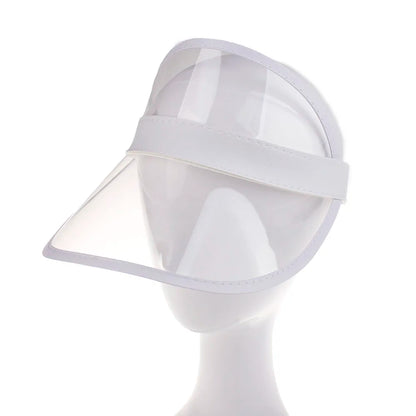 Summer Casual Unisex PVC Outdoor Hat Transparent Visor Party Casual Hat Clear Plastic Adult Sunscreen Cap