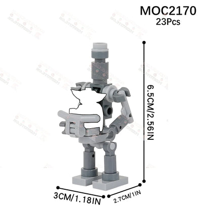 Sci-Fi Movie Series Droid Building Blocks Creative Mini Collector Turret Robot Annihilator Robot Model Bricks Toys For Kids Gift