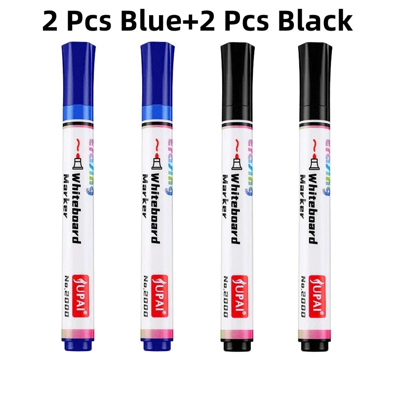 4Pcs/Set Erasable Magnetic Whiteboard Marker Pen Blackboard Marker Chalk Glass Ceramics Office School Art Marker Stationery