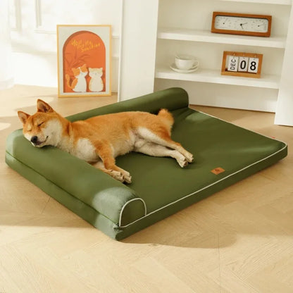 Cat Beds for Large Dogs Washable Removable Waterproof Pillow Cover and Anti-Slip Bottom Basket House Pet Supplies Accessories