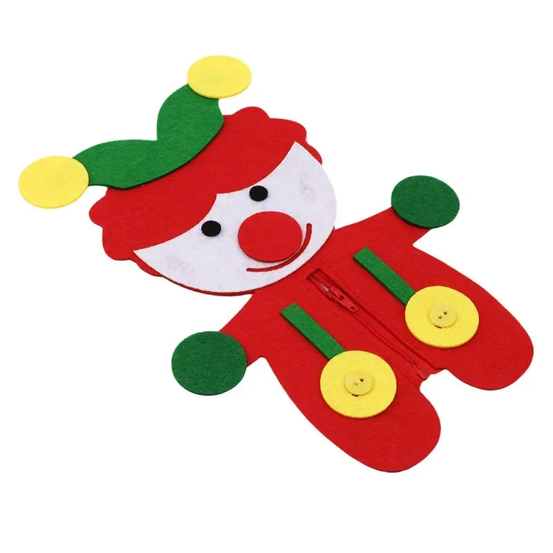 Children's Early Education Toys Animals Theme DIY Fabric Material Package Kids Educational Toy Button Buckle Zipper Teaching Toy
