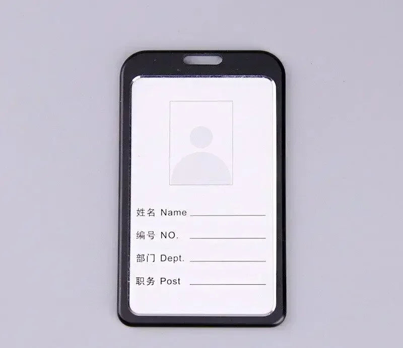 Credit Card Cover Women Aluminum Alloy Work Name Card Holders Case Business Work Card ID Badge Lanyard Holder Metal Bags