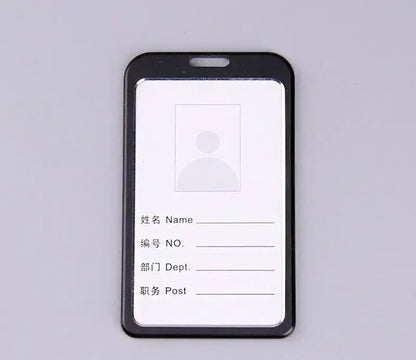 Credit Card Cover Women Aluminum Alloy Work Name Card Holders Case Business Work Card ID Badge Lanyard Holder Metal Bags