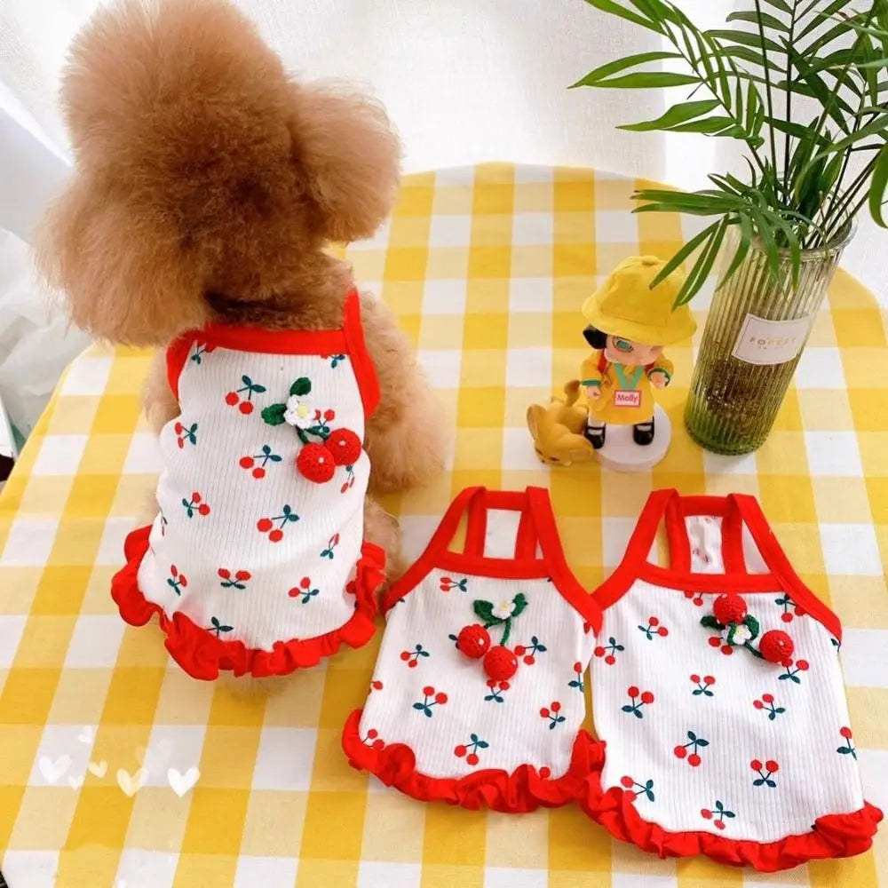 Pet Supplies Cute Little Dog Summer Strap Soft Fashion Dog Vest Breathable Pet Clothes for Kittens Puppy
